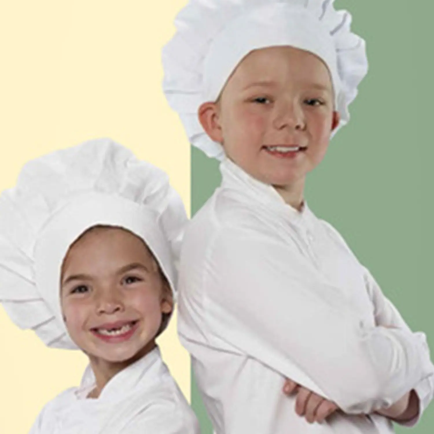 Children wearing chef uniform