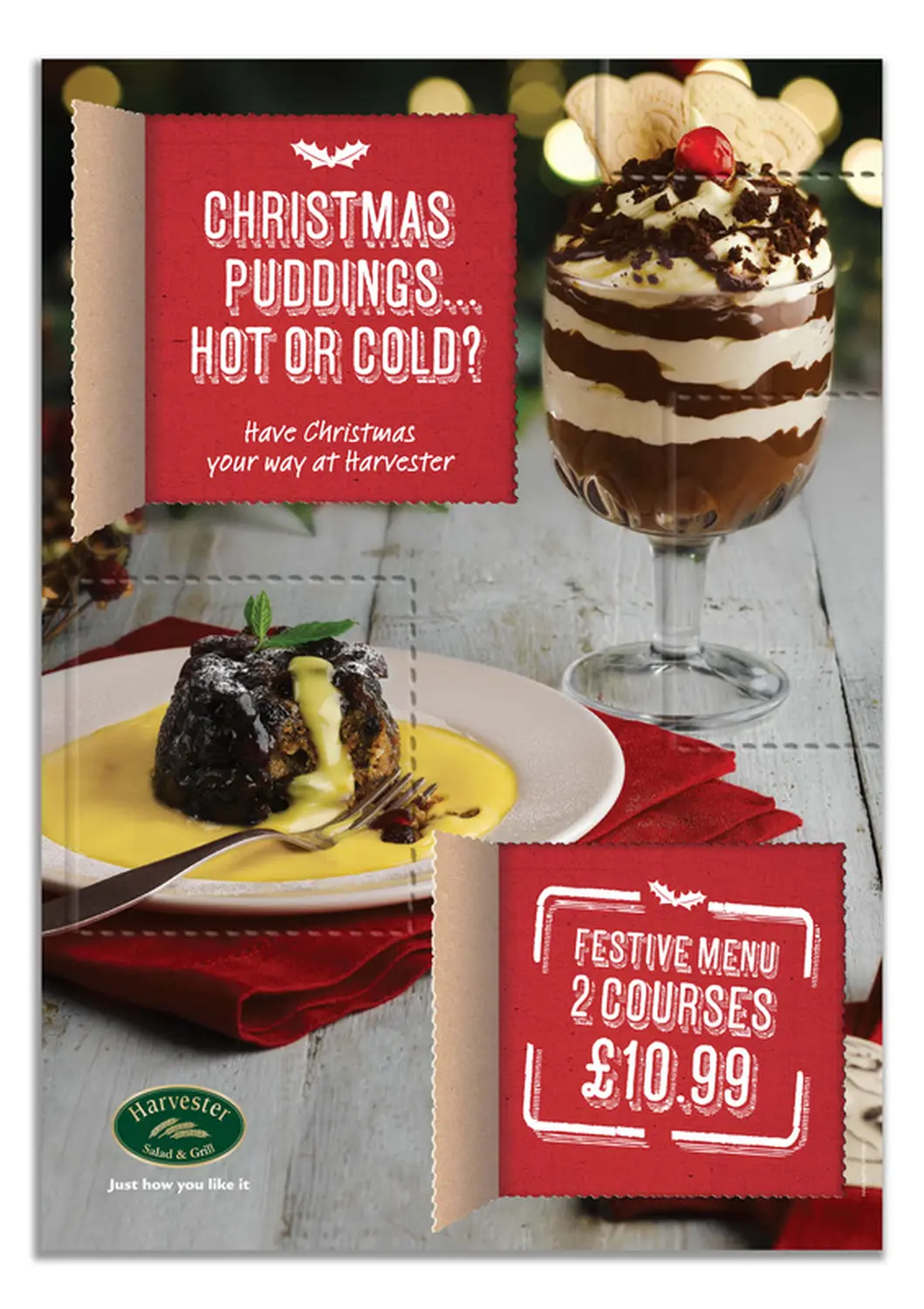 Harvester's 'junior Chef' christmas deals flyer