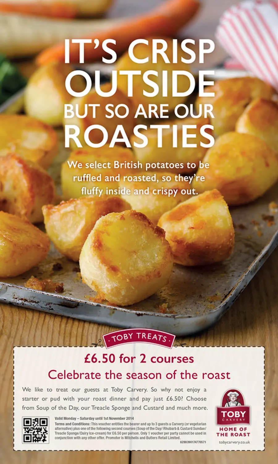 It's crisp outside but so are our roasties banner