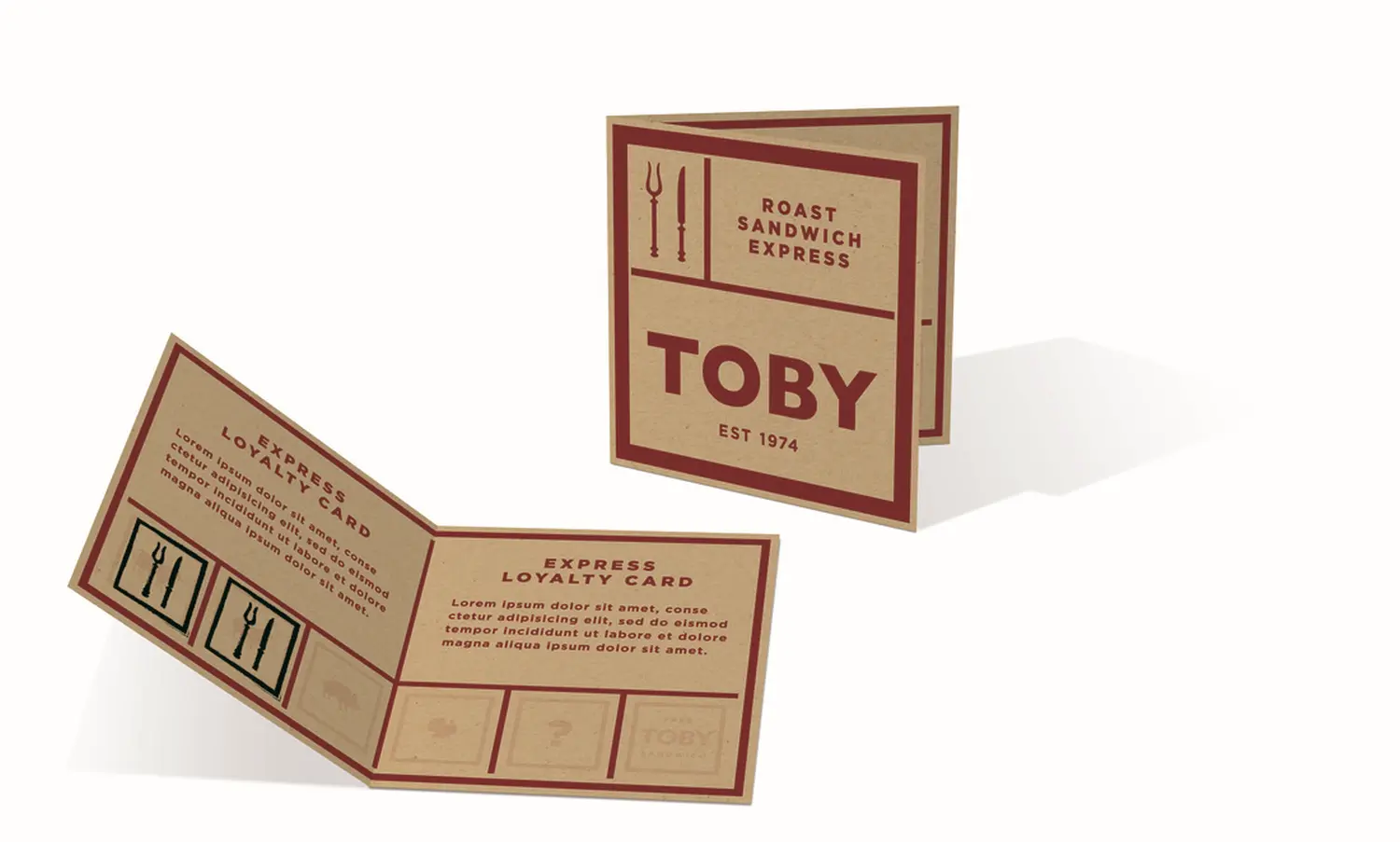 Toby Sandwich Bar menu card 