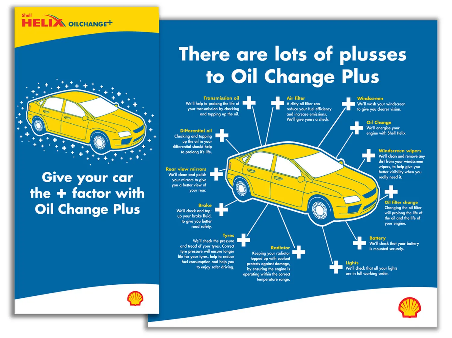 Shell Helix Oil change poster