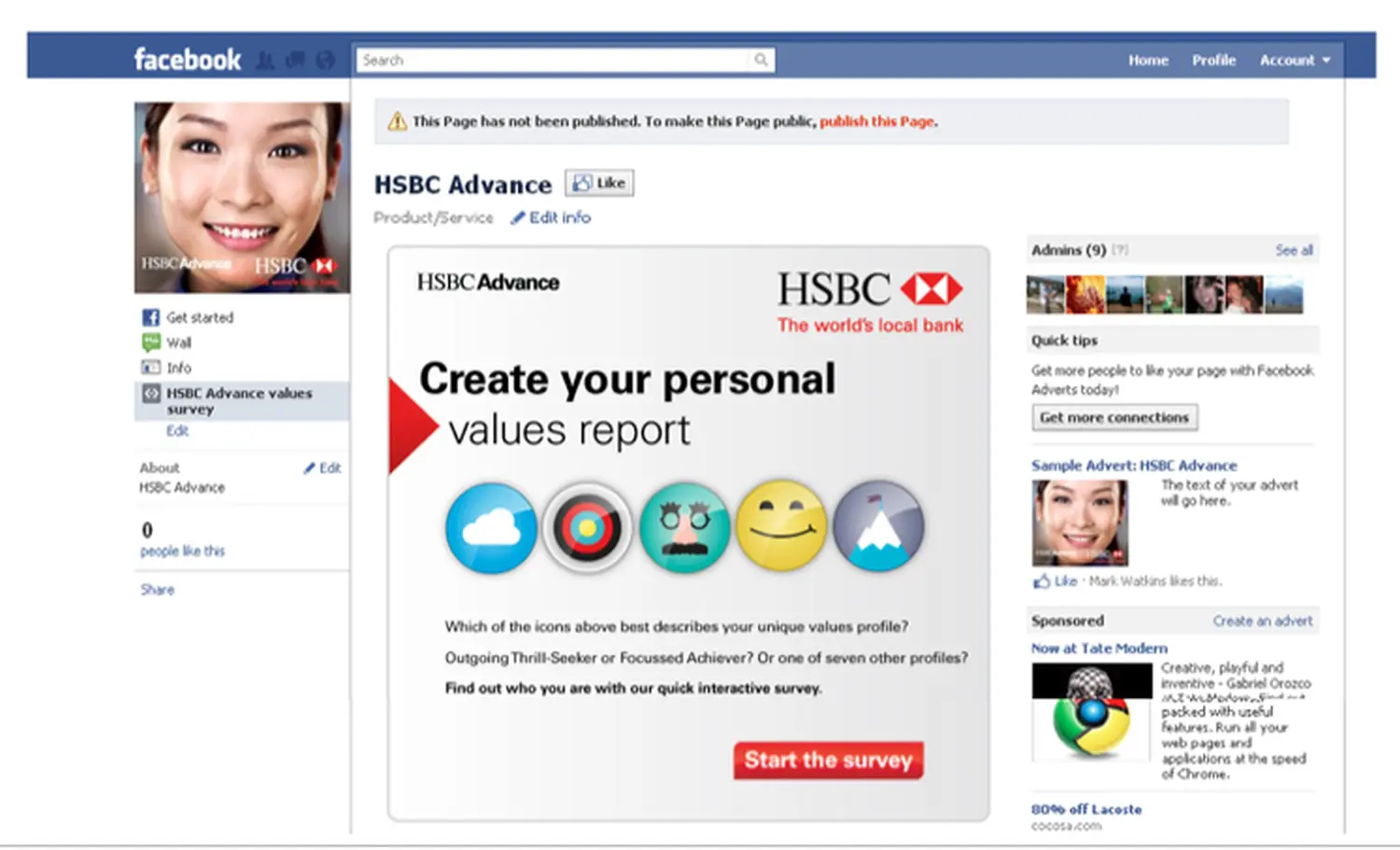 Hsbc Gets Personal facebook profile