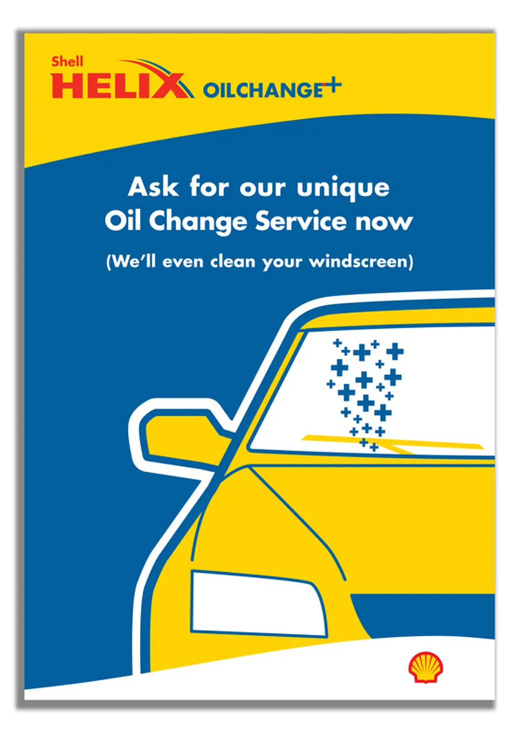 Shell Helix Oil change poster