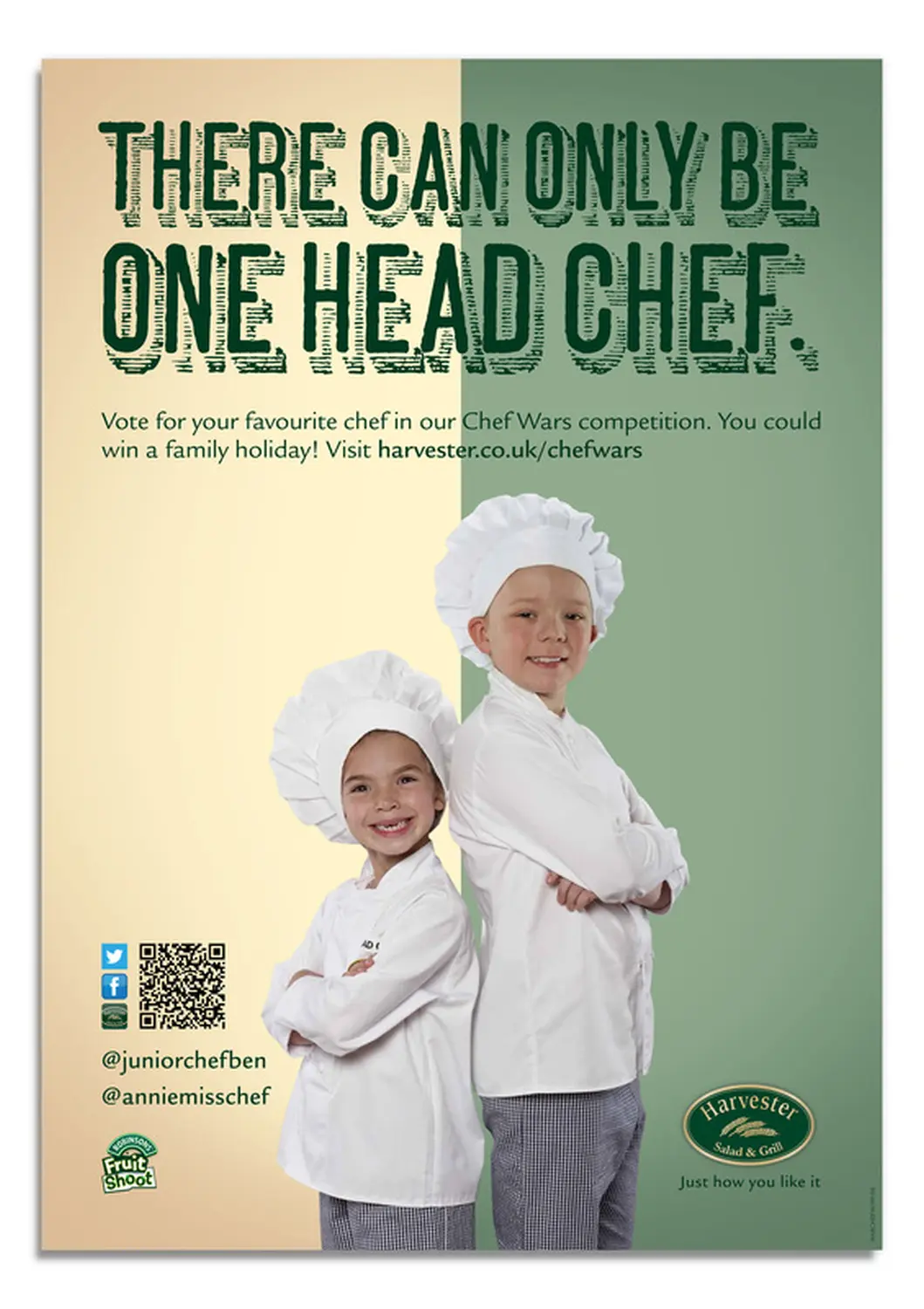 Harvester's 'junior Chefs' flyer