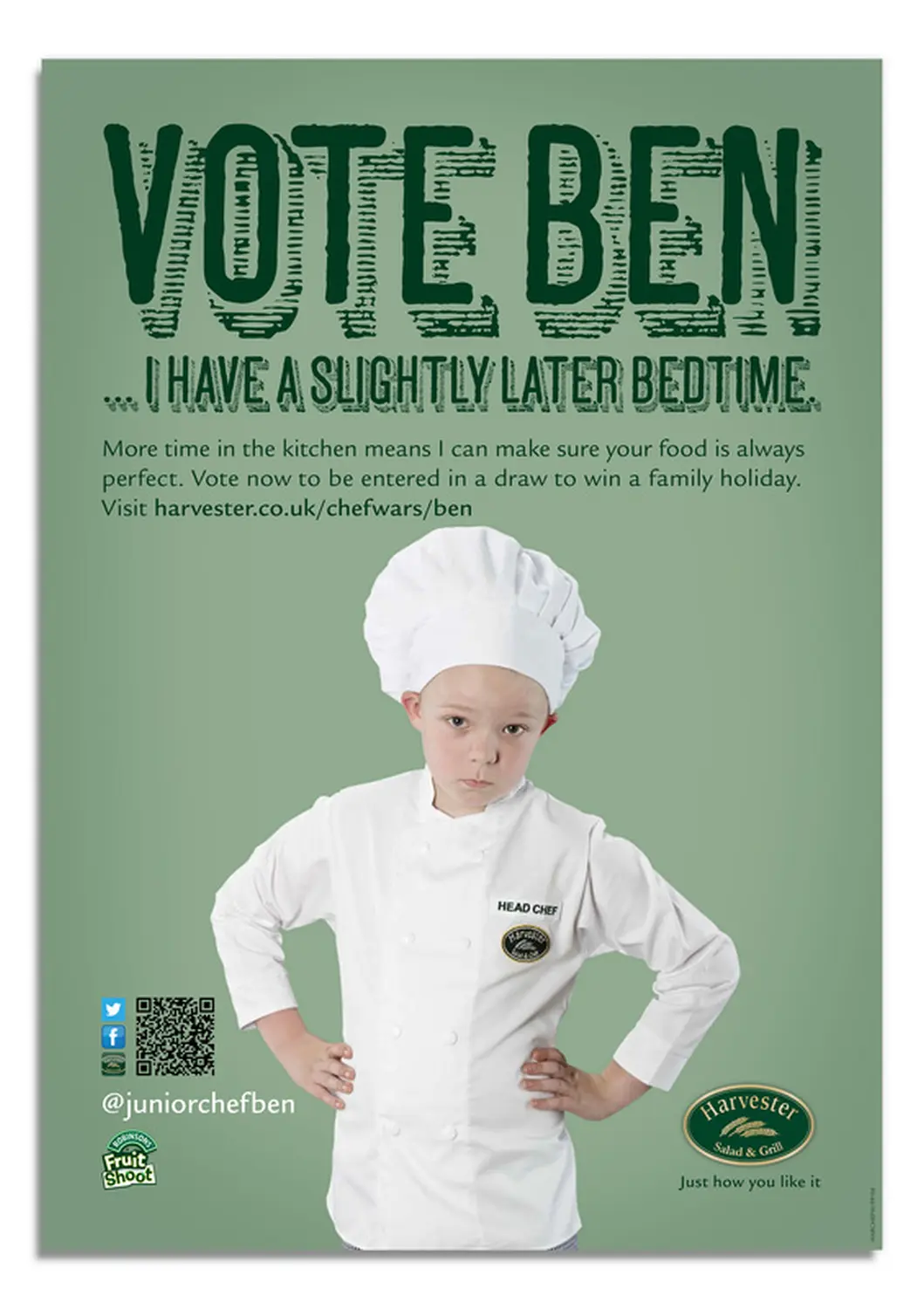 Harvester's 'junior Chefs' flyer